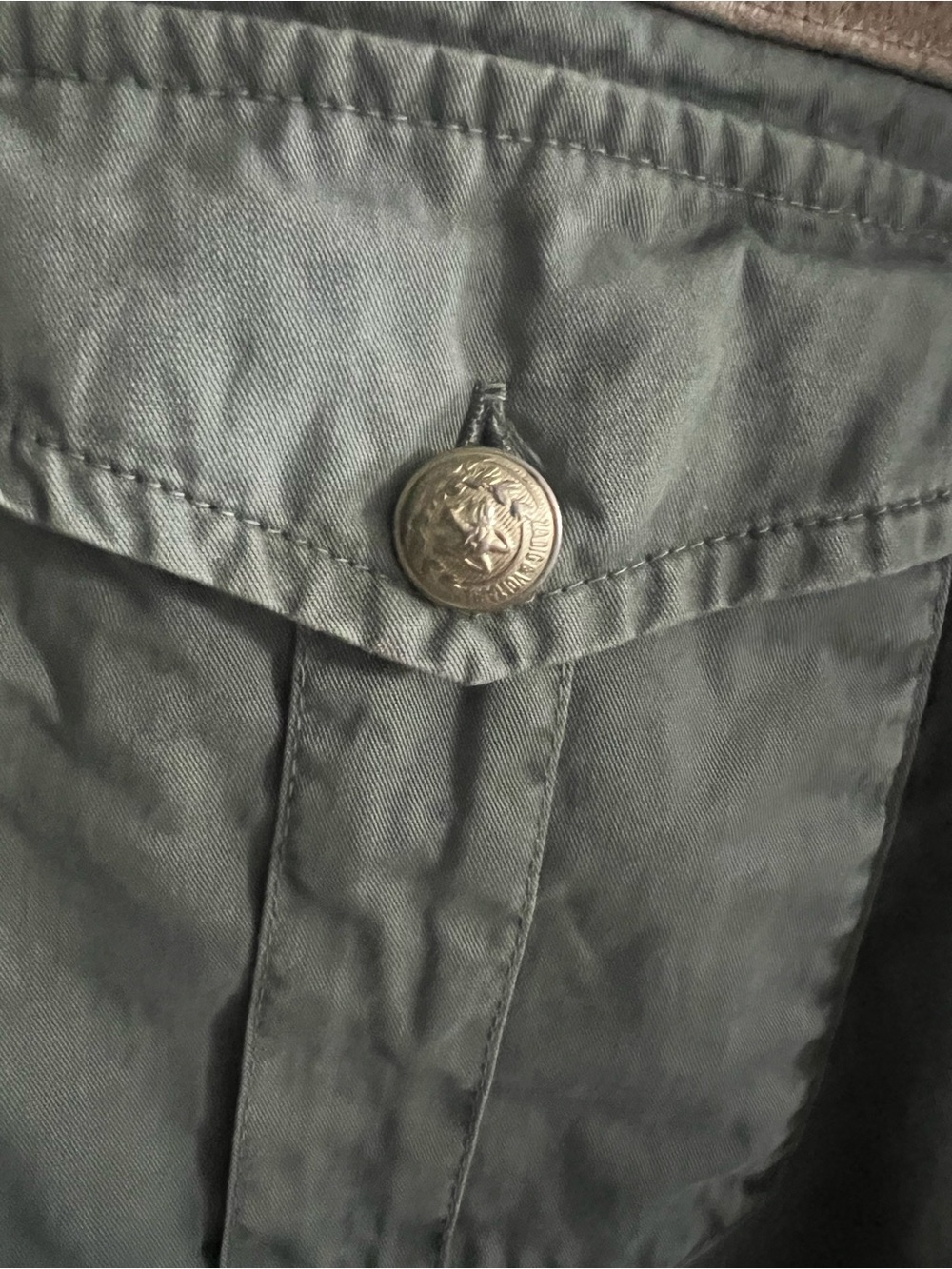 Zadig & Voltaire Taskal Grass Khaki Patch Military Shirt Jacket XS - Picture 8 of 12